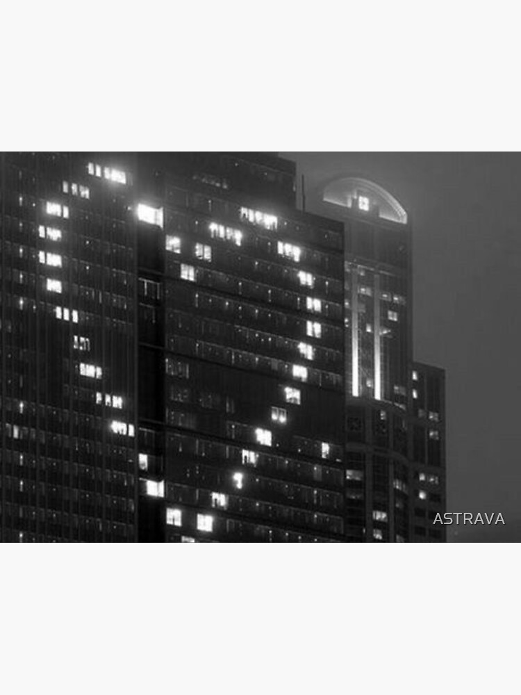 "Heart shaped lights on building window" Sticker for Sale by