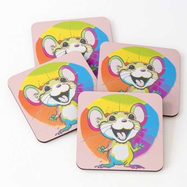 Item preview, Pop Art for Fun: A Cute Laughing Rat, Colorful designed and sold by factory88.