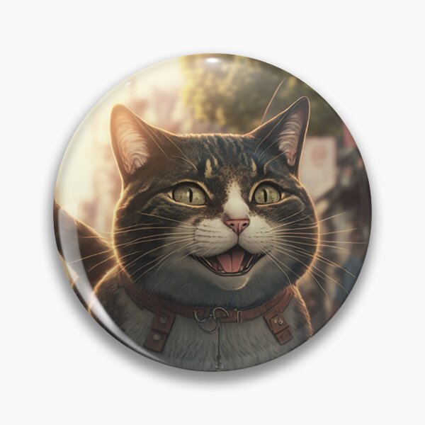 Item preview, cute cat standing on the street  designed and sold by KoolArtDistrict.