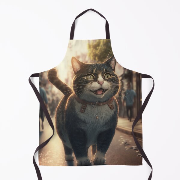 Item preview, cute cat standing on the street designed and sold by KoolArtDistrict.