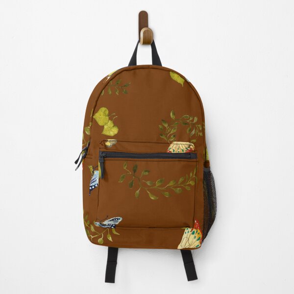Item preview, Nature liana butterfly leaf pattern a watercolor brown designed and sold by Yana Mustafina | Boho Soulful Designs.