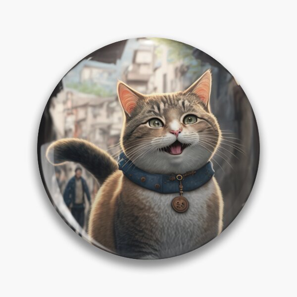 Item preview, Happy cat walking on the street  designed and sold by KoolArtDistrict.
