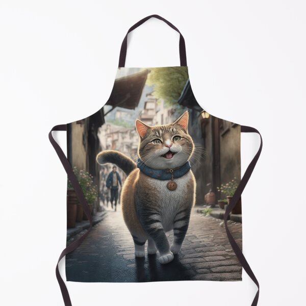 Item preview, Happy cat walking on the street designed and sold by KoolArtDistrict.
