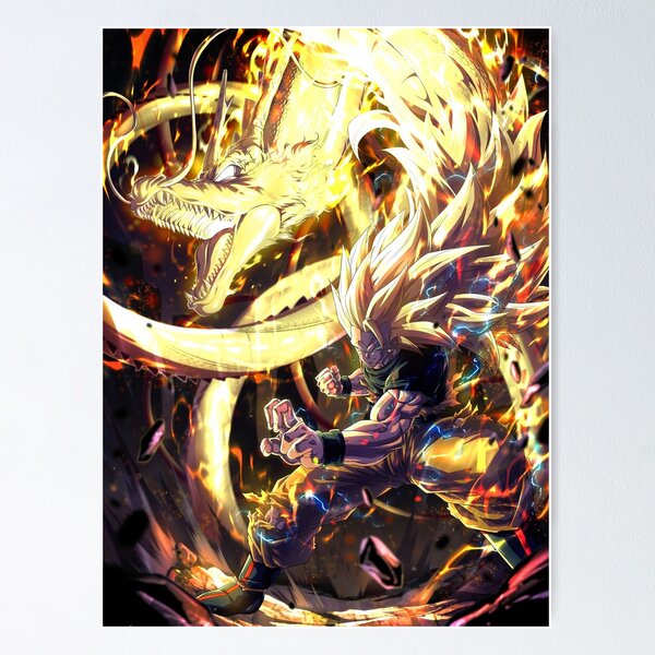 Dragonball Ssj3 Goku Fan Art Canvas Art Poster and Wall Art