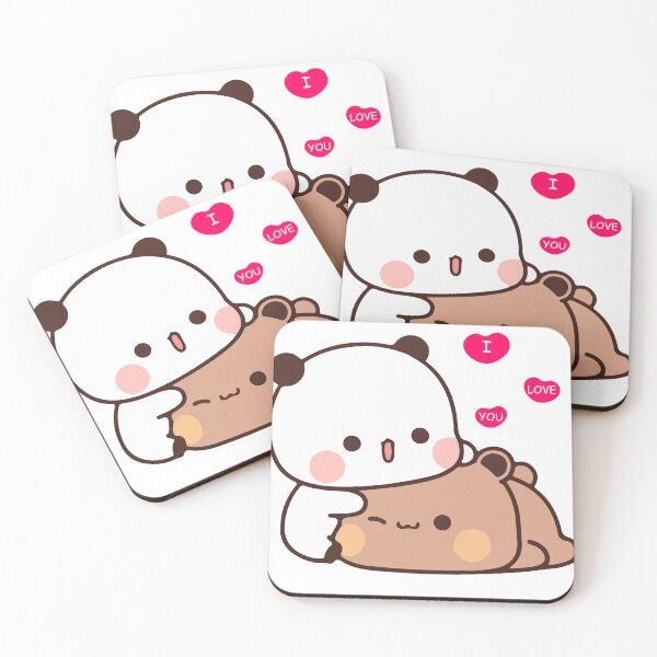 Item preview, Panda And Brownie Bear Couple designed and sold by STOREMUZAN.