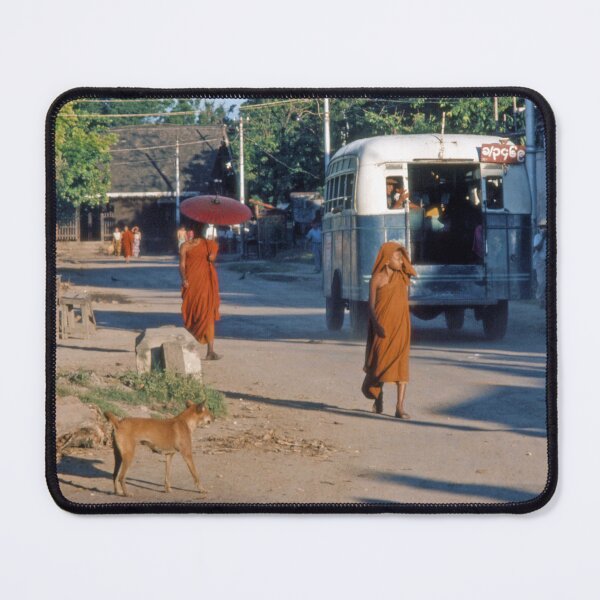 Item preview, 1970s - Scene of General Life in Bagan with holy men and a bus, Myanmar, Burma designed and sold by thatwaslife.