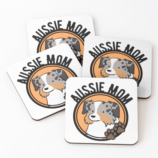 Item preview, Aussie MOM - australian shepherd dog illustration  designed and sold by Yarafantasyart.