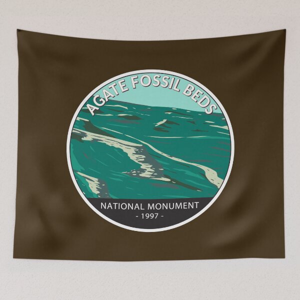 Item preview, Agate Fossil Beds National Monument Nebraska Circle designed and sold by KrisSidDesigns.