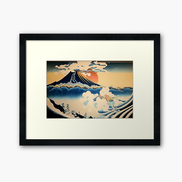 Aperçu de l'œuvre Peinture de paysage, style artistique ukiyo-e créée et vendue par ParadiseSlice.