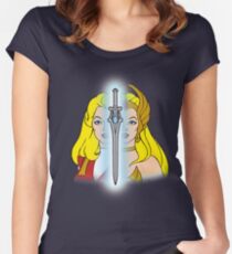 She-Ra Princess of Power - Adora/She-Ra/Sword - Color Women's Fitted Scoop T-Shirt