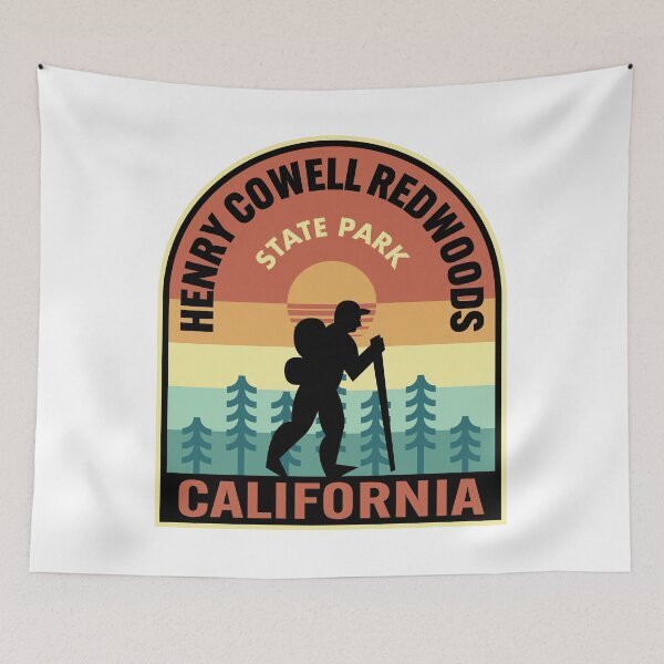 Item preview, Henry Cowell Redwoods State Park California Retro Hiking designed and sold by HalpinDesign.