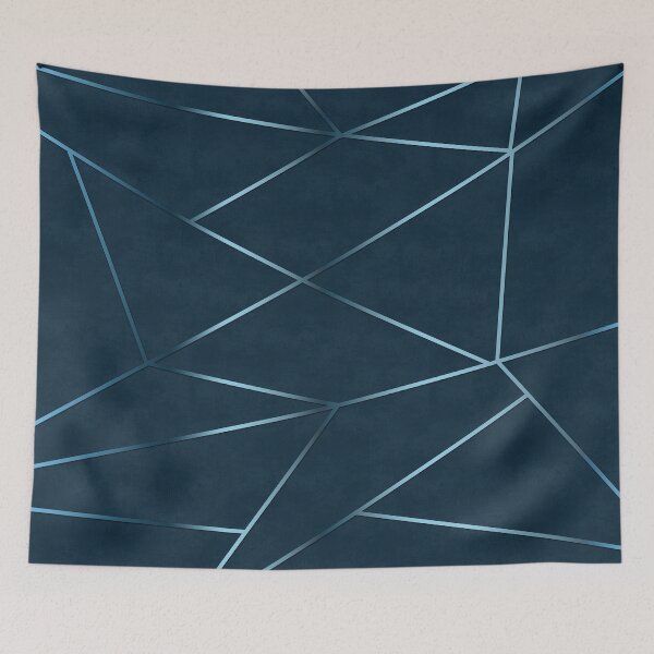Item preview, Geometric pattern on blue. designed and sold by marinaklykva.