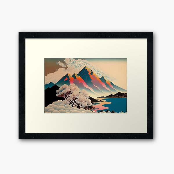 Aperçu de l'œuvre Peinture de paysage, style artistique ukiyo-e créée et vendue par ParadiseSlice.