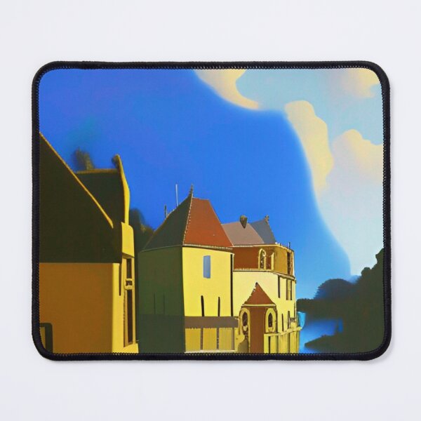 Item preview, Colorful, calm, abstract landscape wall art as prints, on canvas, or large posters. Vermeer style. Wall art decor for your home.   designed and sold by JoelsCorner.
