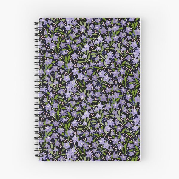 Item preview, Blue Flower Field with Spirals and Dots Half-Drop Repeat 5748 designed and sold by Art in My Loft.