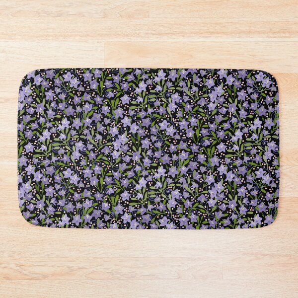 Item preview, Blue Flower Field with Spirals and Dots Half-Drop Repeat 5748 designed and sold by Art in My Loft.