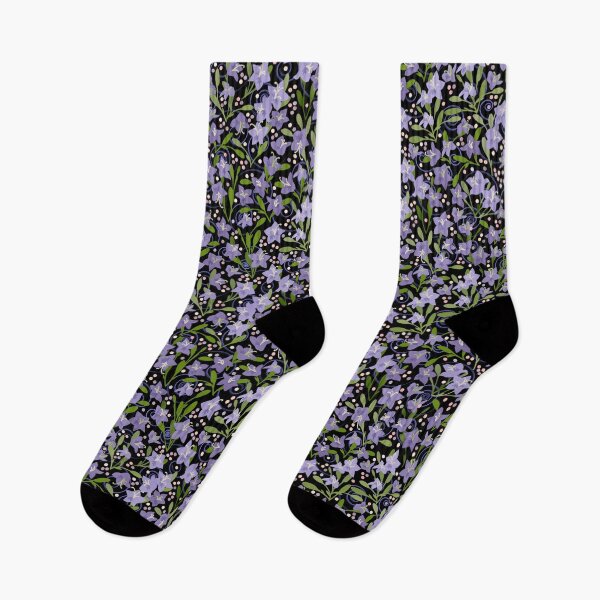 Item preview, Blue Flower Field with Spirals and Dots Half-Drop Repeat 5748 designed and sold by Art in My Loft.