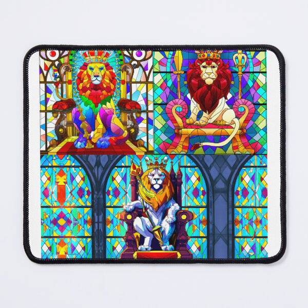 Item preview, Lion king on throne stained glass designed and sold by PhelipeCasanova.