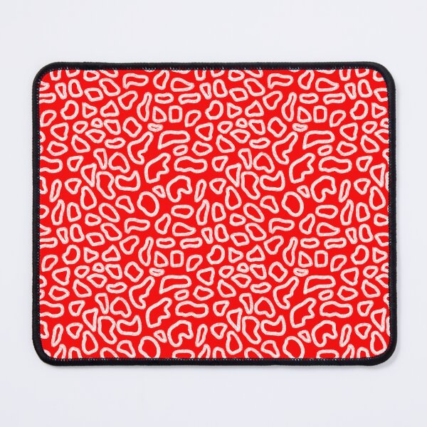 Artikelvorschau, Rotes und weißes abstraktes Muster entworfen und verkauft von patternologyy.