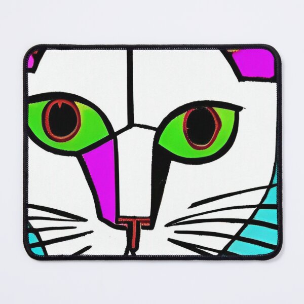 Item preview, Colorful, abstract cat wall art as prints, on canvas, or large posters. Wall art decor for your home. Choice of print sizes. designed and sold by JoelsCorner.