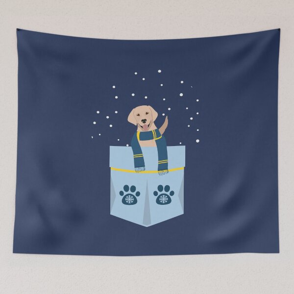 Item preview, Labrador Retriever in Winter Paw Pocket designed and sold by SeasonalDogs.