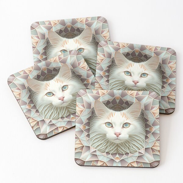 Item preview, A Fractal Portrait of a Turkish Van Cat designed and sold by Daniel Leighton.