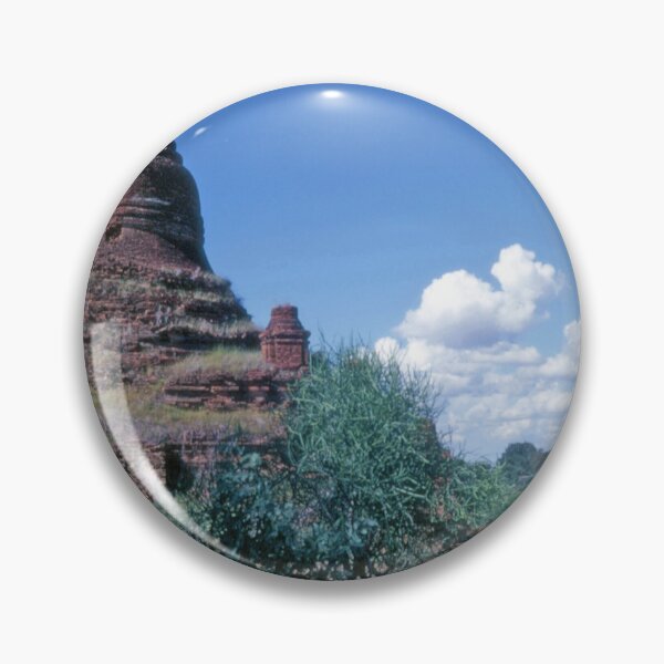 Item preview, 1970s - View of a Ruined Pagodas and a White Pagoda, Bagan, Myanmar, Burma designed and sold by thatwaslife.