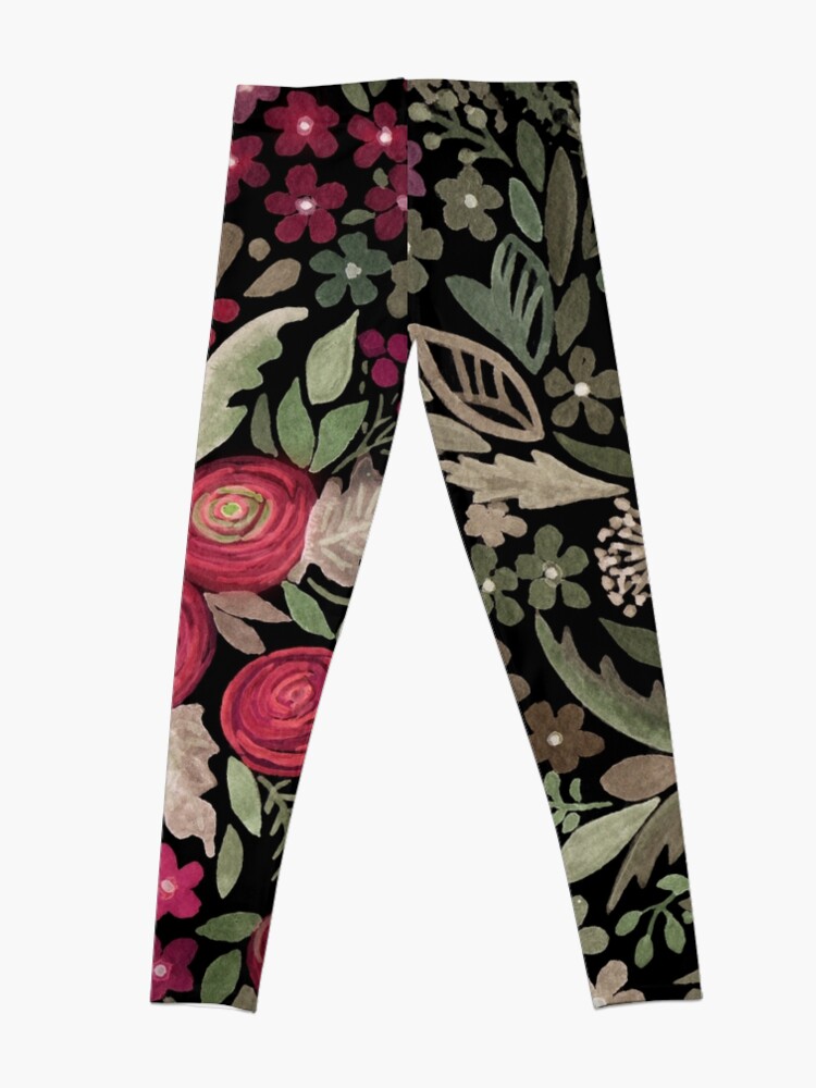Alternate view of Watercolor . Night garden . Leggings