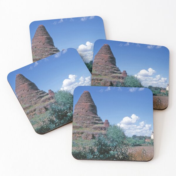 Item preview, 1970s - View of a Ruined Pagodas and a White Pagoda, Bagan, Myanmar, Burma designed and sold by thatwaslife.
