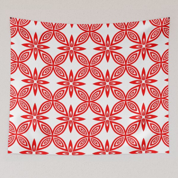 Item preview, Red and White Seamless Geometric Pattern designed and sold by patternologyy.
