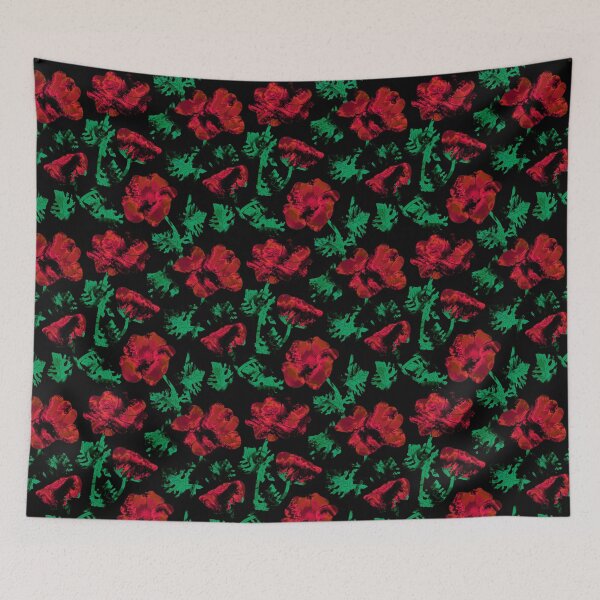 Item preview, Abstract pattern . Red poppies. designed and sold by fuzzyfox.