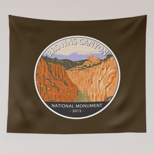 Item preview, Browns Canyon National Monument Colorado Circle designed and sold by KrisSidDesigns.