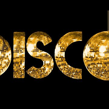 Disco Ball Disco Gold Gitzer - Disco Ball - Sticker