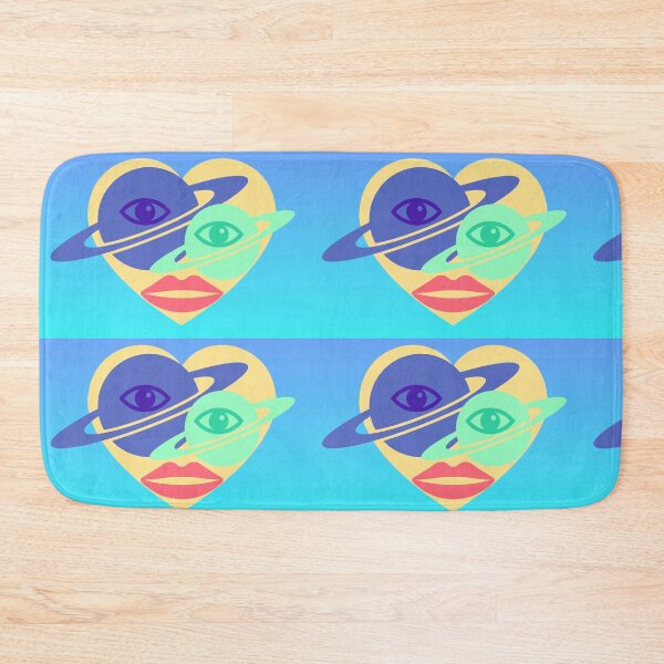 Item preview, Saturn ring heart pattern modern design blue designed and sold by Bakkia.