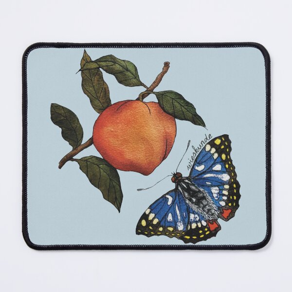 Item preview, Peach and leaves great purple emperor botanical illustration designed and sold by Wieskunde.
