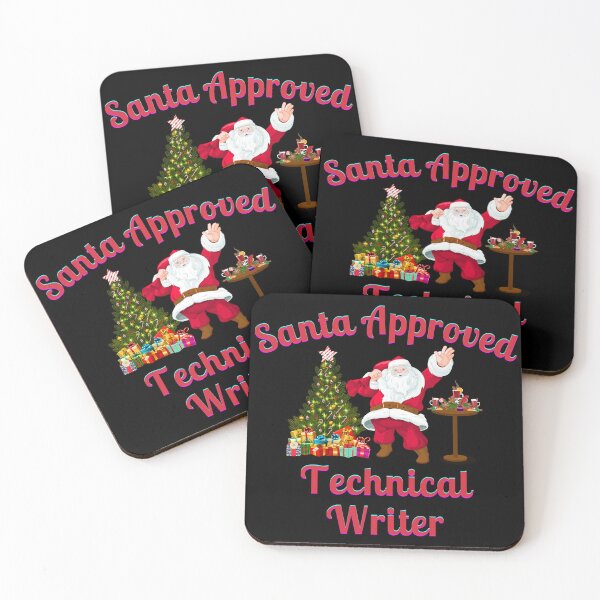 Item preview, Santa Approved Technical Writer - Black Background designed and sold by TheKnightWriter.