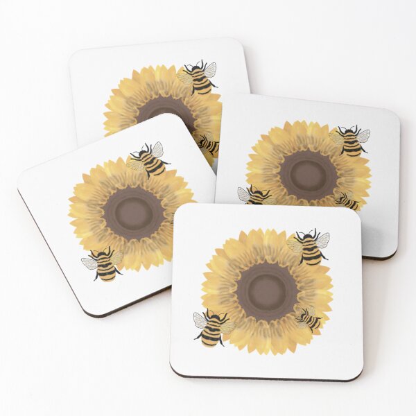 Item preview, Honey bee sunflower designed and sold by glowvim.