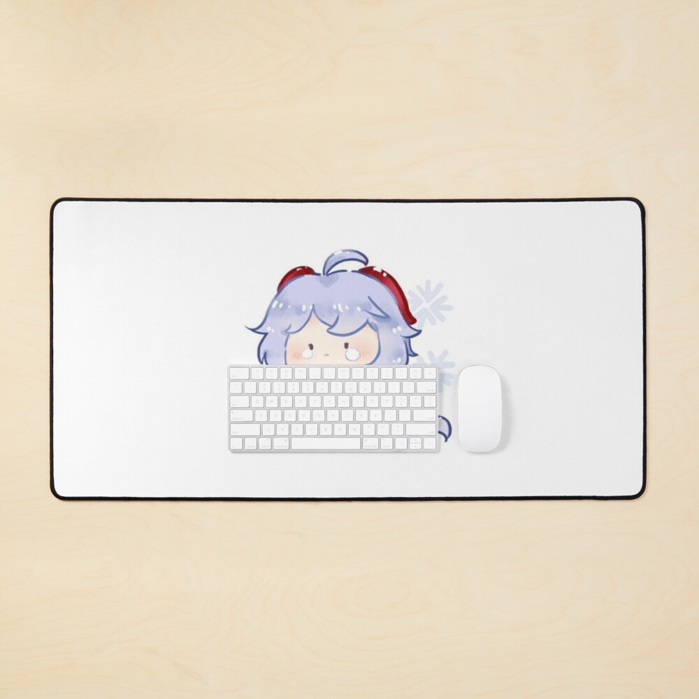 Chibi Ganyu Genshin Impact Fanart Cryo Ganyu Cry O Ganyu Genshin Mouse Pad For Sale By Feach