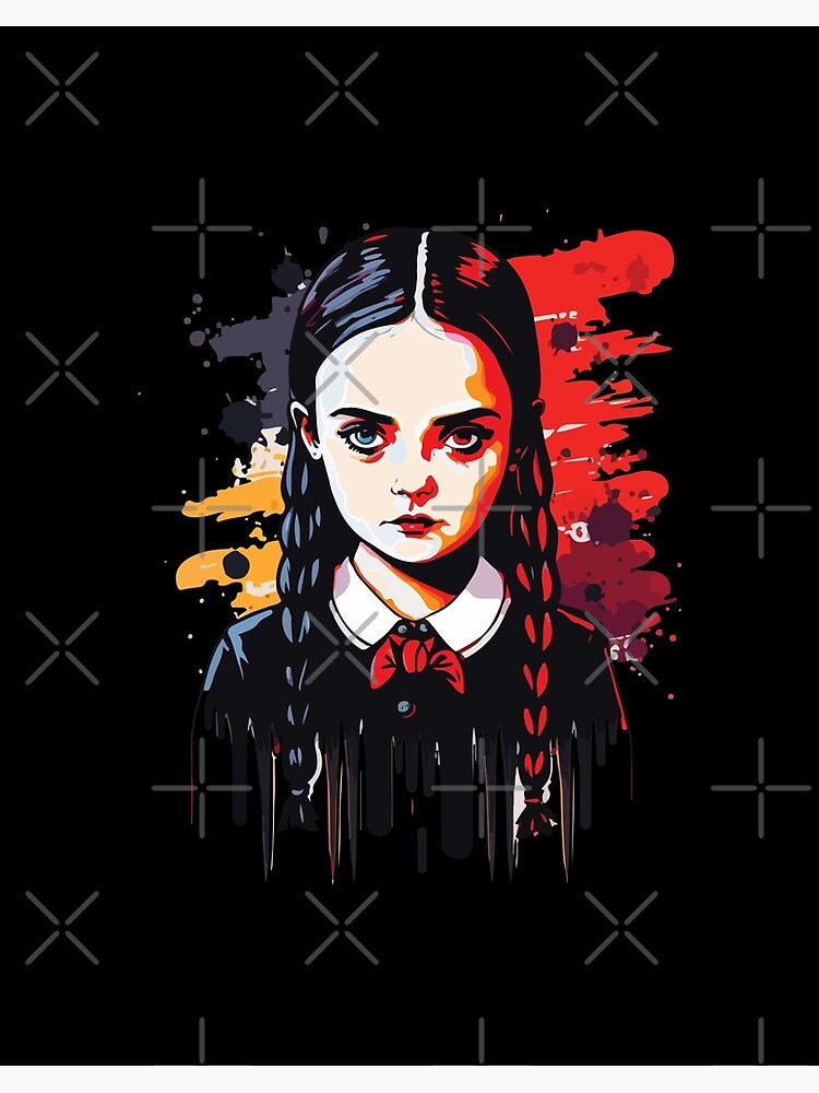 All Inclusive Wrapped Canvas Wednesday Addams Paint Kit for Kids and Teens  Halloween Paint Party Party Kit for Teens Fan Art 