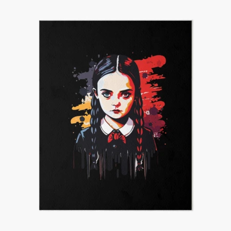 All Inclusive Wrapped Canvas Wednesday Addams Paint Kit for Kids and Teens  Halloween Paint Party Party Kit for Teens Fan Art 