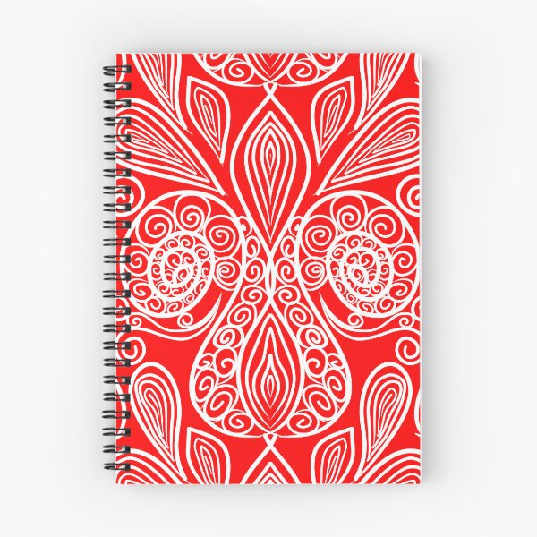 Item preview, Beautiful Free-Hand Red And White Floral Pattern designed and sold by patternologyy.