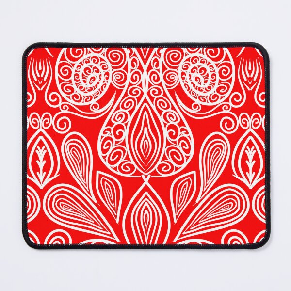 Item preview, Beautiful Free-Hand Red And White Floral Pattern designed and sold by patternologyy.