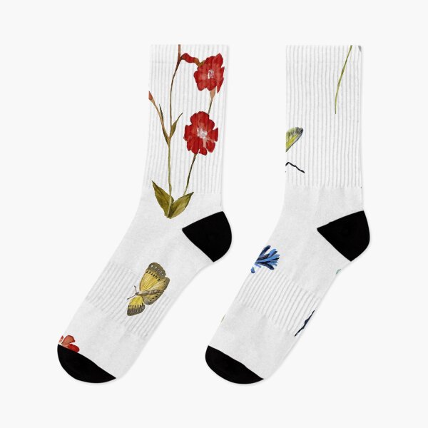 Item preview, Insect flower daisy colorful pattern a watercolor designed and sold by Yana Mustafina | Boho Soulful Designs.