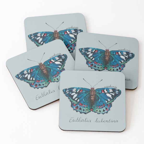 Item preview, Botanical Euthalia lubentina butterfly illustration designed and sold by Wieskunde.