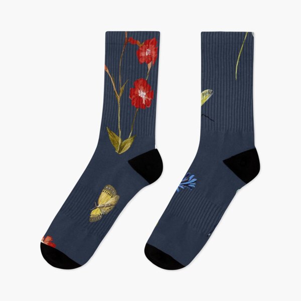 Item preview, Insect flower daisy colorful pattern a watercolor indigo designed and sold by Yana Mustafina | Boho Soulful Designs.