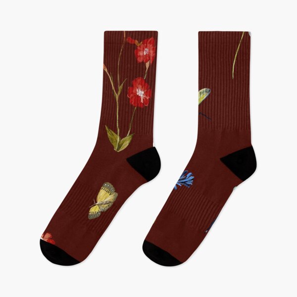 Item preview, Insect flower daisy colorful pattern a watercolor red designed and sold by Yana Mustafina | Boho Soulful Designs.