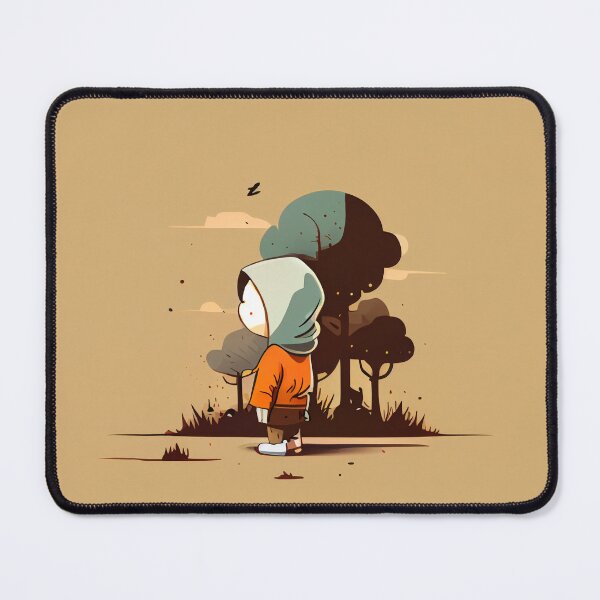 Item preview, Flat Cartoon Boy With Trees Digital Painting designed and sold by CodeAndColors.