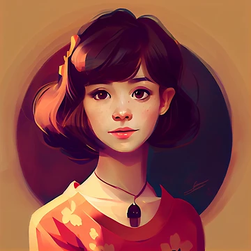 Vorschaubild zum Design Flat Cartoon of Young Female Character Digital Painting von CodeAndColors