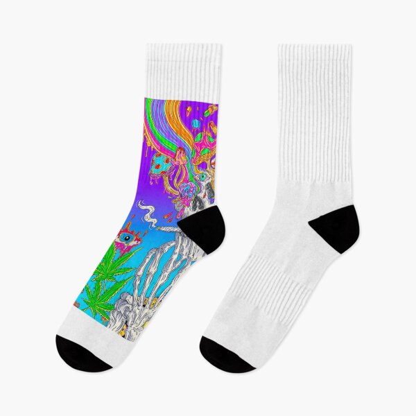 Item preview, Psychedelic Trippy Skeleton Design designed and sold by DragonsDepot.