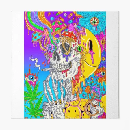 Psychedelic Trippy Skeleton Design